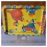 Vintage Kids Fold Up Circus Clown Tray