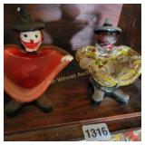 Vintage Style Murano Art Glass Clown Trinket Dish
