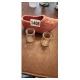 2 Creamers, Terrra Cotta Shoe