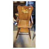 Vintage Wood High Chair, no tray