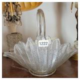 Vintage Glass Fern Basket