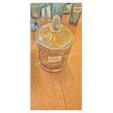 Vintage Carnival Glass Harvest Grape  Canister