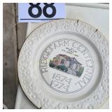 Illinois Plate, Ridge Farm Centennial Plate,  Tray
