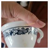 Vintage Corelle,  Blue/White Cups, Plates