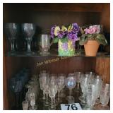 Stem Glasses, Milk Glass ,