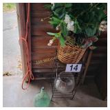 Small Wire Stand, Basket, Bottle,