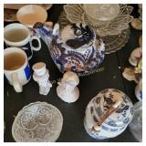 Cobalt Blue, Milk Glass, Plates, Figurines
