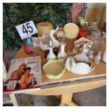 Ball Wire Jars, Drop Leaf Table , everything on it