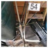 Fishing Poles, Shovel, Rack