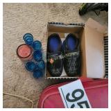 Shoes, Foot Stool, Fan, Candle Holders