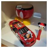 Mickey Mouse Car, Pez , Candy Dish