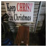 Christmas Sign and Bench