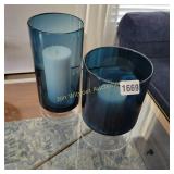 Blue Candle Holders