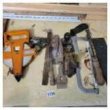 Tape Measure, Saw, Scrapper