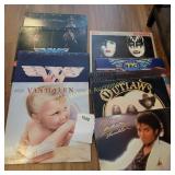 Records Van Halen, Outlaws, Kiss, Reo, Micheal