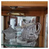 Crystal Pitcher and Candy Dish