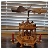 Christmas Pyramid Nativity/Angel Scene