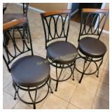 3 Matching Bar  Stools,  Great Shape