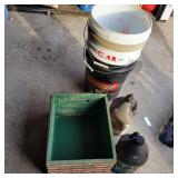 5 Gal Buckets, Box and Fluids