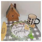 New Place Mats, New Mug, New Napkin  Holder, Bird