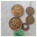 Tokens Cascarets , Pony Express,  Putt Putt Plus