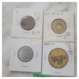 Tokens, G.F. , Vasiry G.F.  5 Cent,  Milk