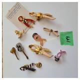 Cancer Ribbon Pin Backs