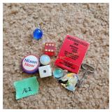 Nixon Now Button, Dice, Marble