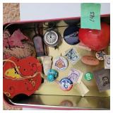 Stamps, Pin Buttons