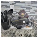 Electric Skillet and Utensils