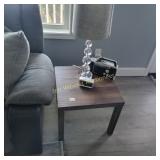 Small End Table , Lamp, Clock, Flash Light