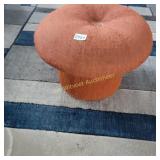 Orange Round Vintage Mushroom Stool