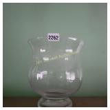 Clear Glass Pedestal Hurricane Vase