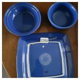 Woven Longaberger Plate and Bowls