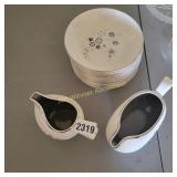 Vintage Silver Rim Flower Dishes