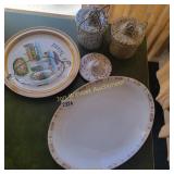 Blue Speckle Crockery, Platter,