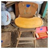 Vintage Wood High Chair