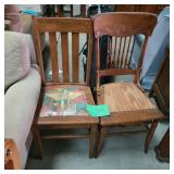 Vtg Wood Dining Chairs