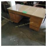 Blonde Desk Glass Propector Top 54x28x30