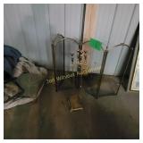 Gold Trim Fireplace Screen Tools