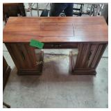 Desk with typrwriter holder