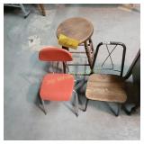 Vtg Kids Chair, Stool