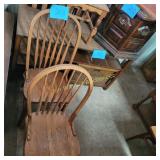 2 Vtg Wood Dining Chairs