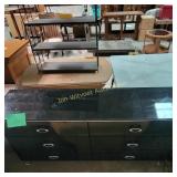 Ashley Sleek Black Dresserw/ Mirror 65x16x24