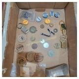 Pin Buttons, Wood Nickels, Tokens