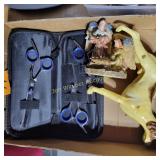 Hair Cutting Scissors,  Dog Figurine