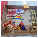 Vtg Buttons and Patches