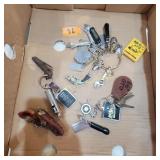 Key Rings with Unique Little Tools, Pow Pows, Keys