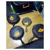 4 Cast Iron Skillets