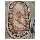 Vtg Oval Rug